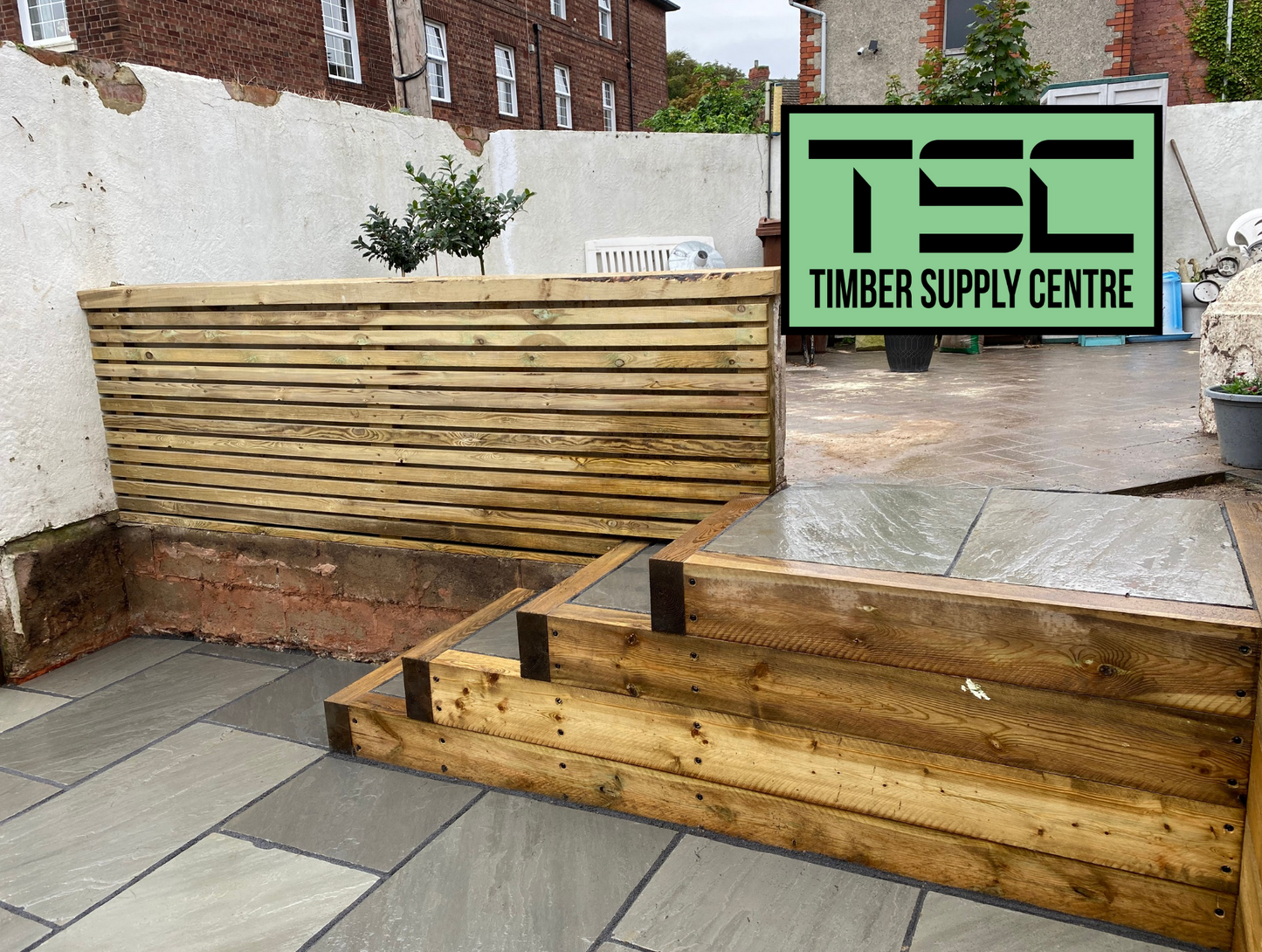 Tanalised Railway Sleeper – 2400 x 200 x 100mm (Green/Natural)