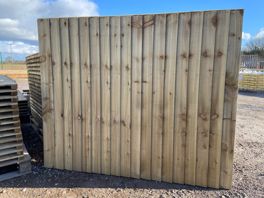 6ft x 5ft pressure treated featheredge fence panel hand built in Chester