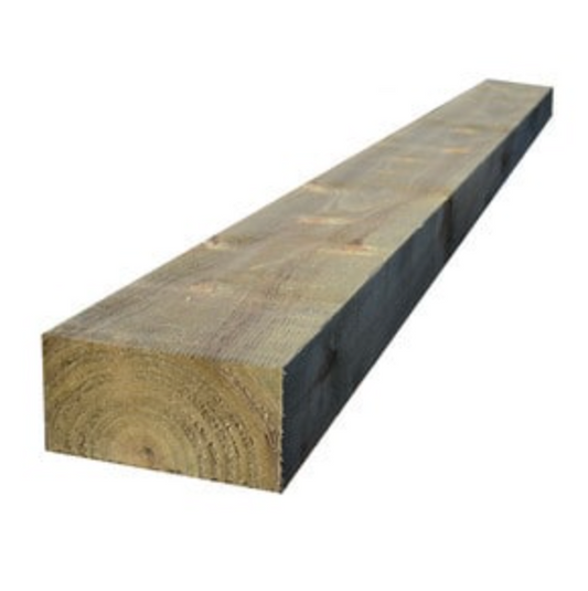 Tanalised Railway Sleeper – 2400 x 200 x 100mm (Green/Natural)